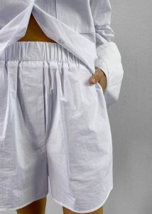 Lui Organic Cotton Boxer Short - White The Frankie Shop White Women Bottoms - Image 5
