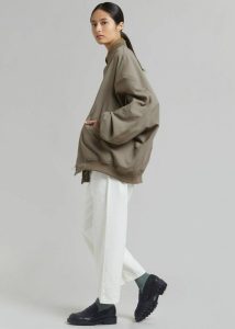 Lumi Bomber Jacket - Dark Olive Men Outerwear Green The Frankie Shop - Image 2