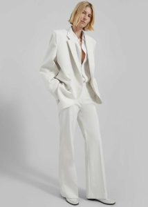 Lyra Oversized Blazer - White The Frankie Shop Women Outerwear White - Image 5