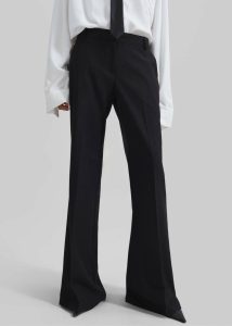 Maisie Bootcut Twill Pants - Black Black The Frankie Shop Bottoms Women - Image 3