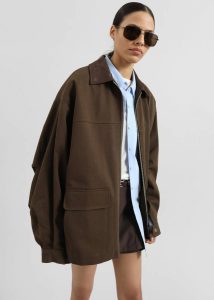 Malia Utility Jacket - Brown Brown The Frankie Shop Outerwear Women
