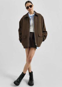 Malia Utility Jacket - Brown Brown The Frankie Shop Outerwear Women - Image 5