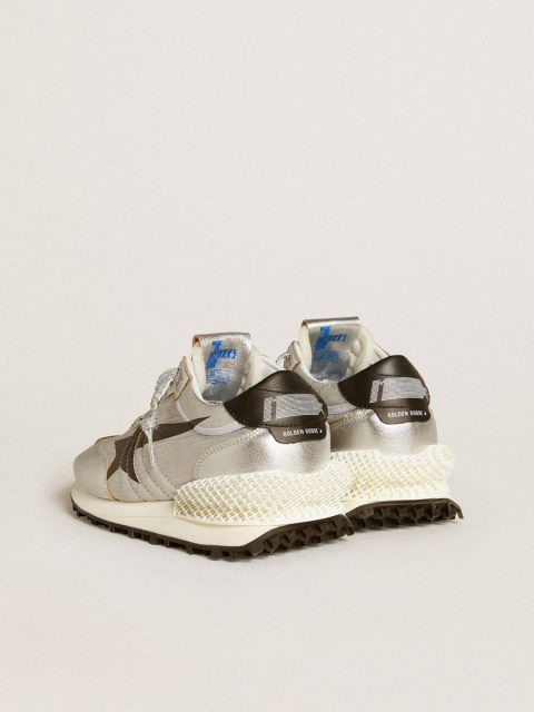 Marathon Women Women’s Marathon With Silver Ripstop Nylon Upper And Black Star Golden Goose - Image 4