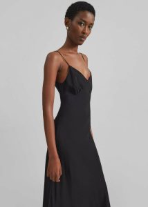Matteau Low Back Slip Dress - Black Black The Frankie Shop Women Dresses - Image 2