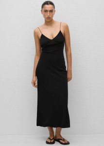 Matteau Low Back Slip Dress - Black Black The Frankie Shop Women Dresses - Image 4