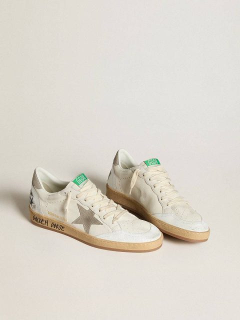 Men Ball Star In Nappa Leather With Gray Nubuck Star And Heel Tab Ball Star Golden Goose - Image 2