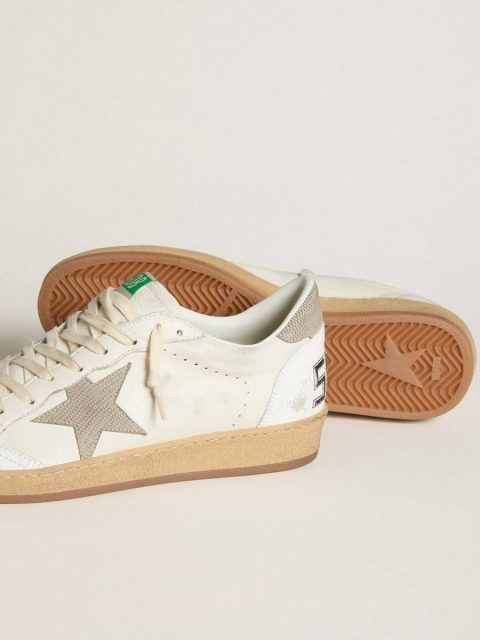 Men Ball Star In Nappa Leather With Gray Nubuck Star And Heel Tab Ball Star Golden Goose - Image 3