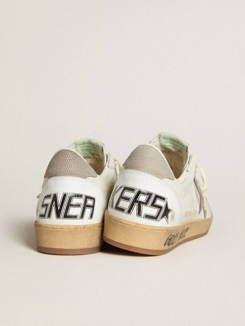 Men Ball Star In Nappa Leather With Gray Nubuck Star And Heel Tab Ball Star Golden Goose - Image 4