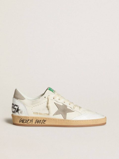 Men Ball Star In Nappa Leather With Gray Nubuck Star And Heel Tab Ball Star Golden Goose