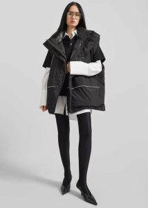 Men Black Calais Oversized Sleeveless Puffer Jacket - Black The Frankie Shop Outerwear - Image 3