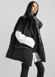 Men Black Calais Oversized Sleeveless Puffer Jacket - Black The Frankie Shop Outerwear - Image 5