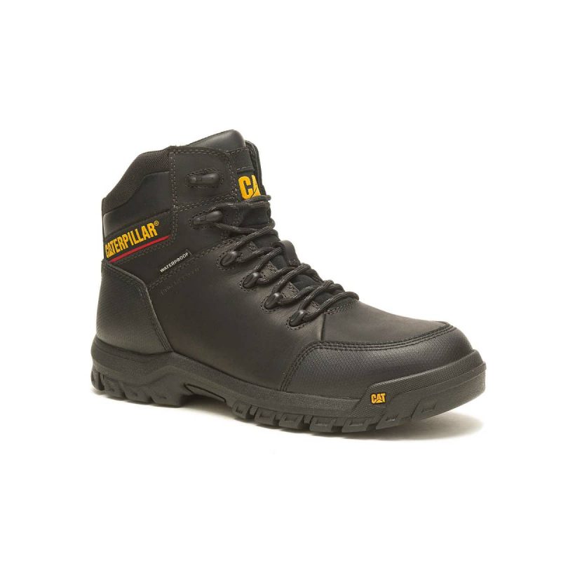 Men Black Cat Men's Resorption Waterproof Composite Toe Work Boot Boots - Image 3