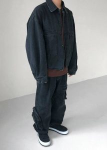 Men Black Miller Denim Jacket - Black Wash Outerwear The Frankie Shop