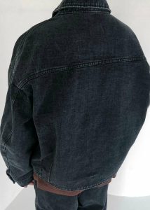 Men Black Miller Denim Jacket - Black Wash Outerwear The Frankie Shop - Image 4