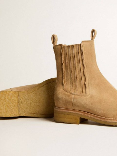 Men Boots Chelsea Boots In Suede Tobacco Golden Goose - Image 3