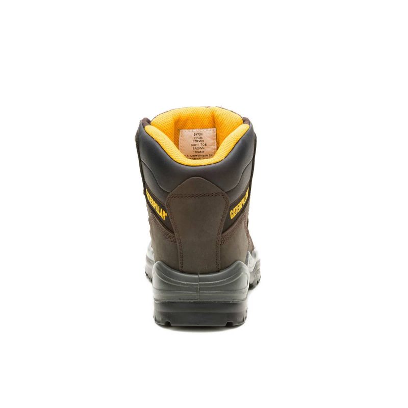 Men Boots Men's Striver Work Boot Cat Brown - Image 5