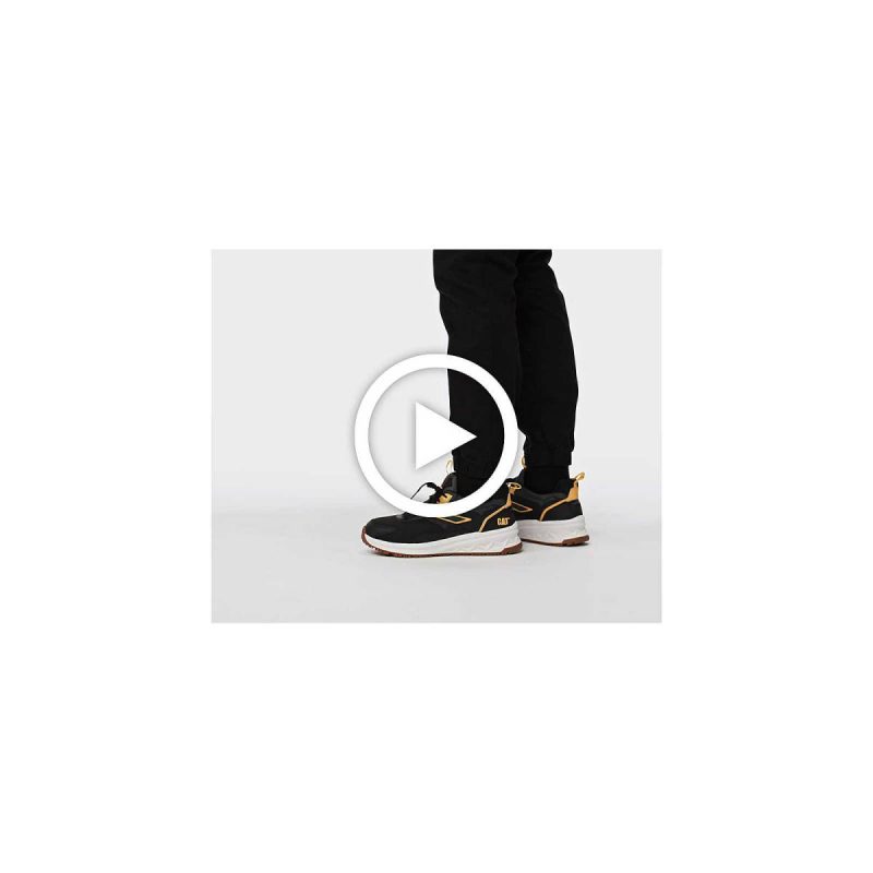 Men Cat Men's Streamline Runner Carbon Composite Toe Work Shoe Shoes Black/Cat Yellow - Image 2