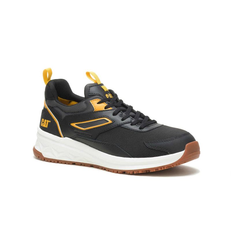 Men Cat Men's Streamline Runner Carbon Composite Toe Work Shoe Shoes Black/Cat Yellow - Image 3
