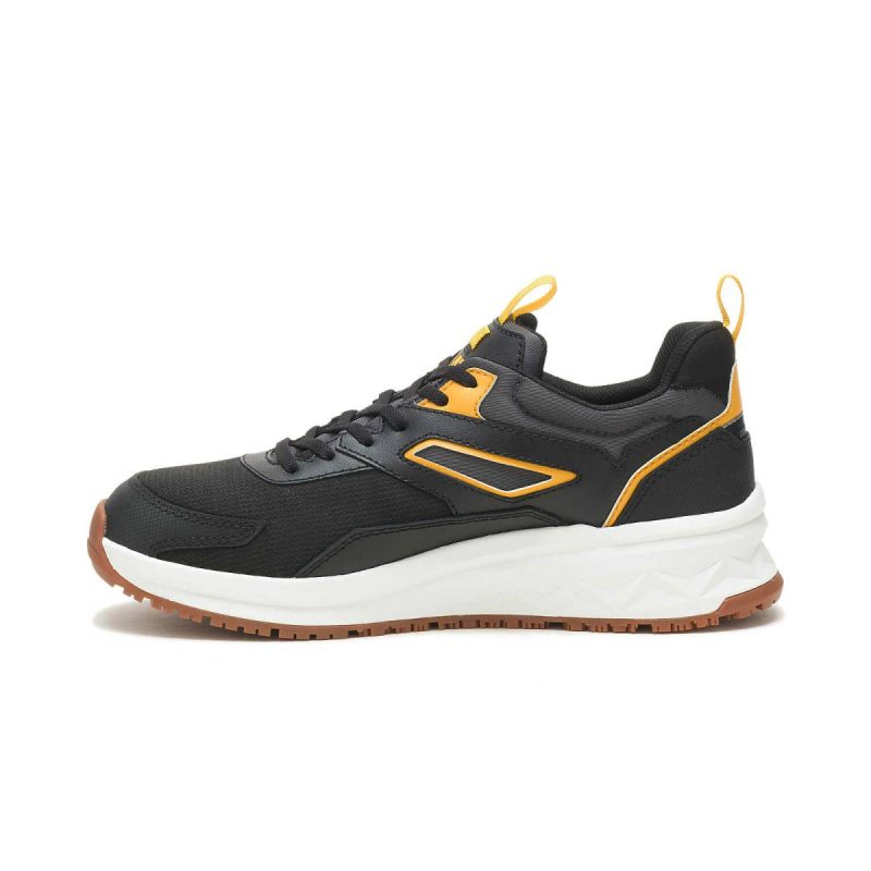Men Cat Men's Streamline Runner Carbon Composite Toe Work Shoe Shoes Black/Cat Yellow - Image 5