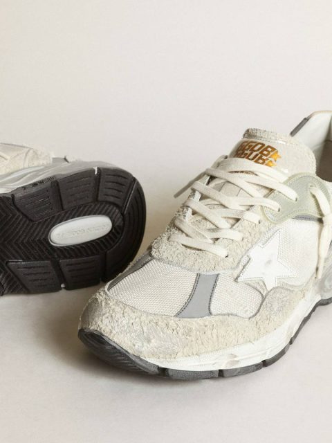 Men Dad-Star Men's Dad-Star In White And Gray Suede And White Leather Star White Golden Goose - Image 4