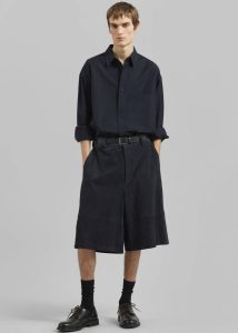 Men Dalton Wool Blend Shirt - Dark Navy Blue Tops The Frankie Shop - Image 2