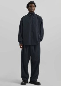 Men Dalton Wool Blend Shirt - Dark Navy Blue Tops The Frankie Shop - Image 4