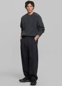Men Felix Trousers - Charcoal Grey Bottoms The Frankie Shop - Image 4