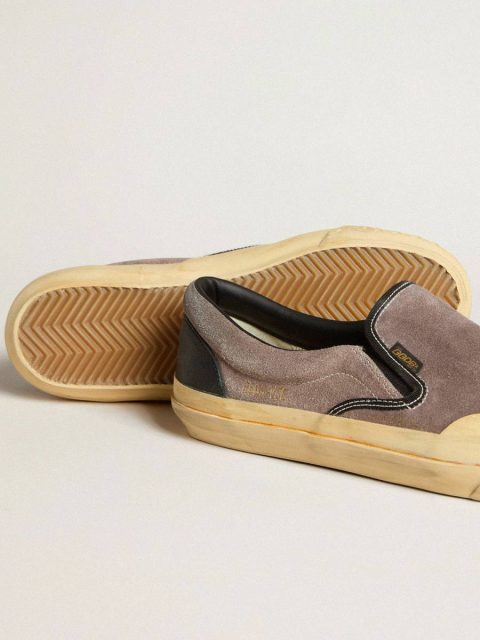 Men Ggdb Classics Men's Vce Penstar In Dove-Gray Suede With Black Leather Heel Tab Golden Goose - Image 3
