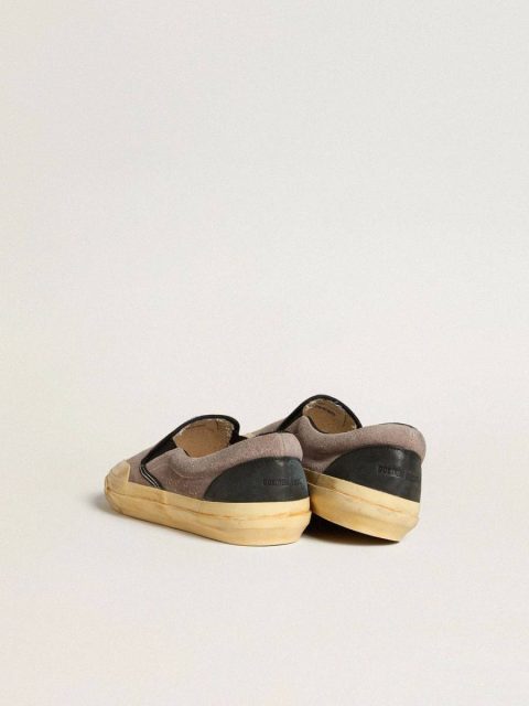 Men Ggdb Classics Men's Vce Penstar In Dove-Gray Suede With Black Leather Heel Tab Golden Goose - Image 4