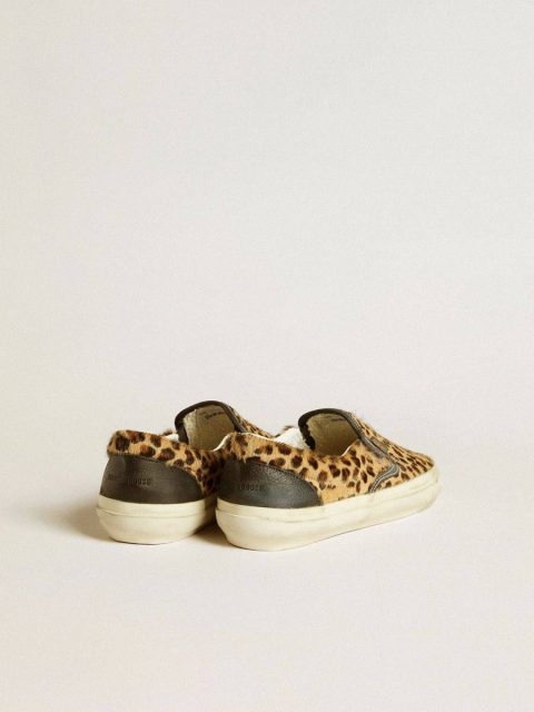 Men Ggdb Classics Men's Vce Penstar In Leopard-Print Pony Skin With Black Leather Heel Tab Golden Goose - Image 4