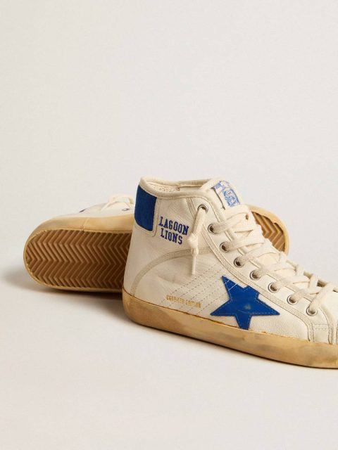 Men Golden Goose Francy Men’s Francy Penstar Lab In Nappa With Blue Star And Nylon Heel Tab - Image 3
