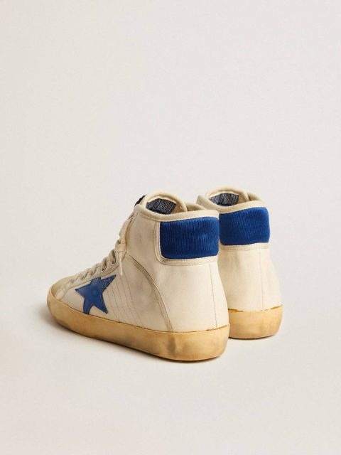 Men Golden Goose Francy Men’s Francy Penstar Lab In Nappa With Blue Star And Nylon Heel Tab - Image 4