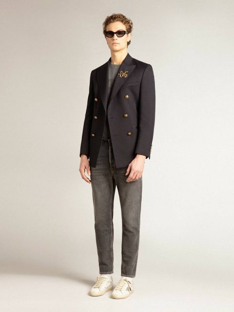Men Golden Goose Jeans & Pants Black Men’s Black Jeans With Printed Pocket - Image 3