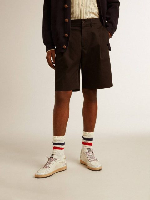Men Golden Goose Jeans & Pants Men's Bermuda Shorts In Black Cotton Black - Image 2