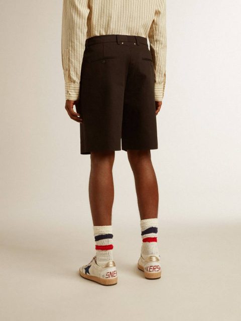 Men Golden Goose Jeans & Pants Men's Bermuda Shorts In Black Cotton Black - Image 4
