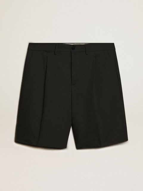 Men Golden Goose Jeans & Pants Men's Bermuda Shorts In Black Cotton Black