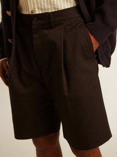 Men Golden Goose Jeans & Pants Men's Bermuda Shorts In Black Cotton Black - Image 5