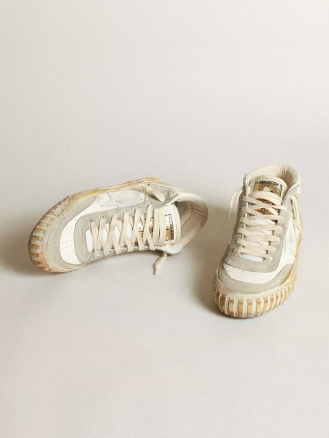 Men Golden Goose Mid Star Men’s Mid Star With Ice-Gray Suede Inserts And White Star - Image 2