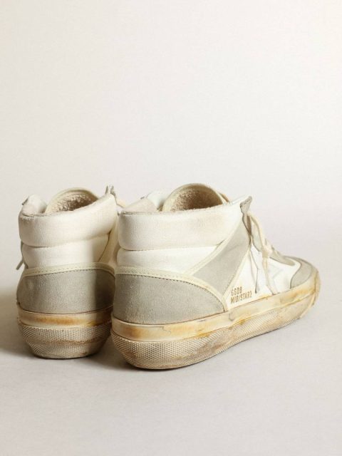 Men Golden Goose Mid Star Men’s Mid Star With Ice-Gray Suede Inserts And White Star - Image 4