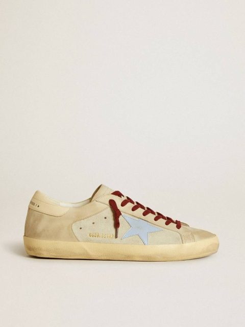 Men Golden Goose Super-Star In Suede And Nubuck With Leather Star And Heel Tab Super-Star