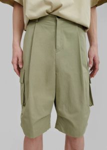 Men Green Edward Cargo Shorts - Olive The Frankie Shop Bottoms - Image 2