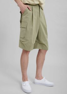 Men Green Edward Cargo Shorts - Olive The Frankie Shop Bottoms - Image 5