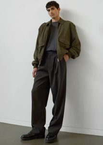 Men Green Outerwear Viper Suede Jacket - Khaki The Frankie Shop - Image 2