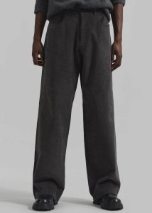 Men Grey The Frankie Shop Bottoms Wharton Corduroy Pants - Charcoal