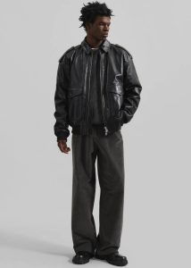 Men Grey The Frankie Shop Bottoms Wharton Corduroy Pants - Charcoal - Image 5