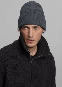 Men Headwear Grey The Frankie Shop Amo Wool Beanie - Grey Melange