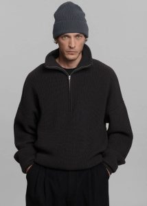Men Headwear Grey The Frankie Shop Amo Wool Beanie - Grey Melange - Image 3