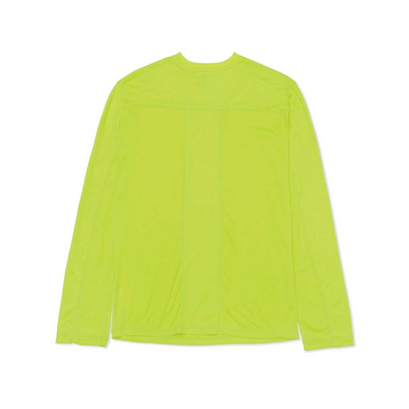 Men Hi-Vis Yellow Cat Tops & Outerwear Men's Coolmax Long Sleeve Tee - Image 3