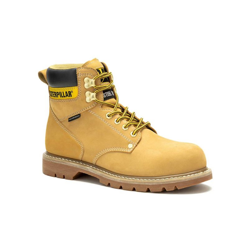 Men Honey Reset Boots Cat Men's Second Shift Waterproof Steel Toe Work Boot - Image 3