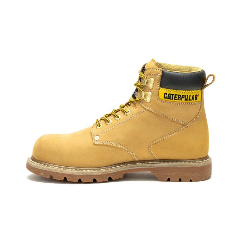 Men Honey Reset Boots Cat Men's Second Shift Waterproof Steel Toe Work Boot - Image 5